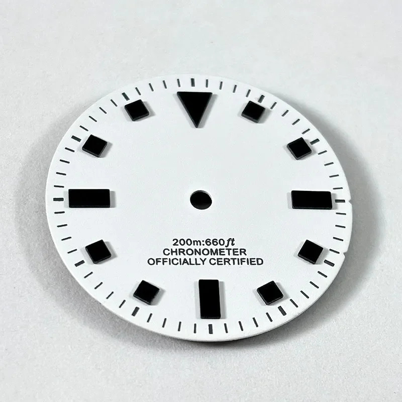 Retro Matte 28.5mm Dial Black White 50-layer Dark Green Lume NH35 Movement
