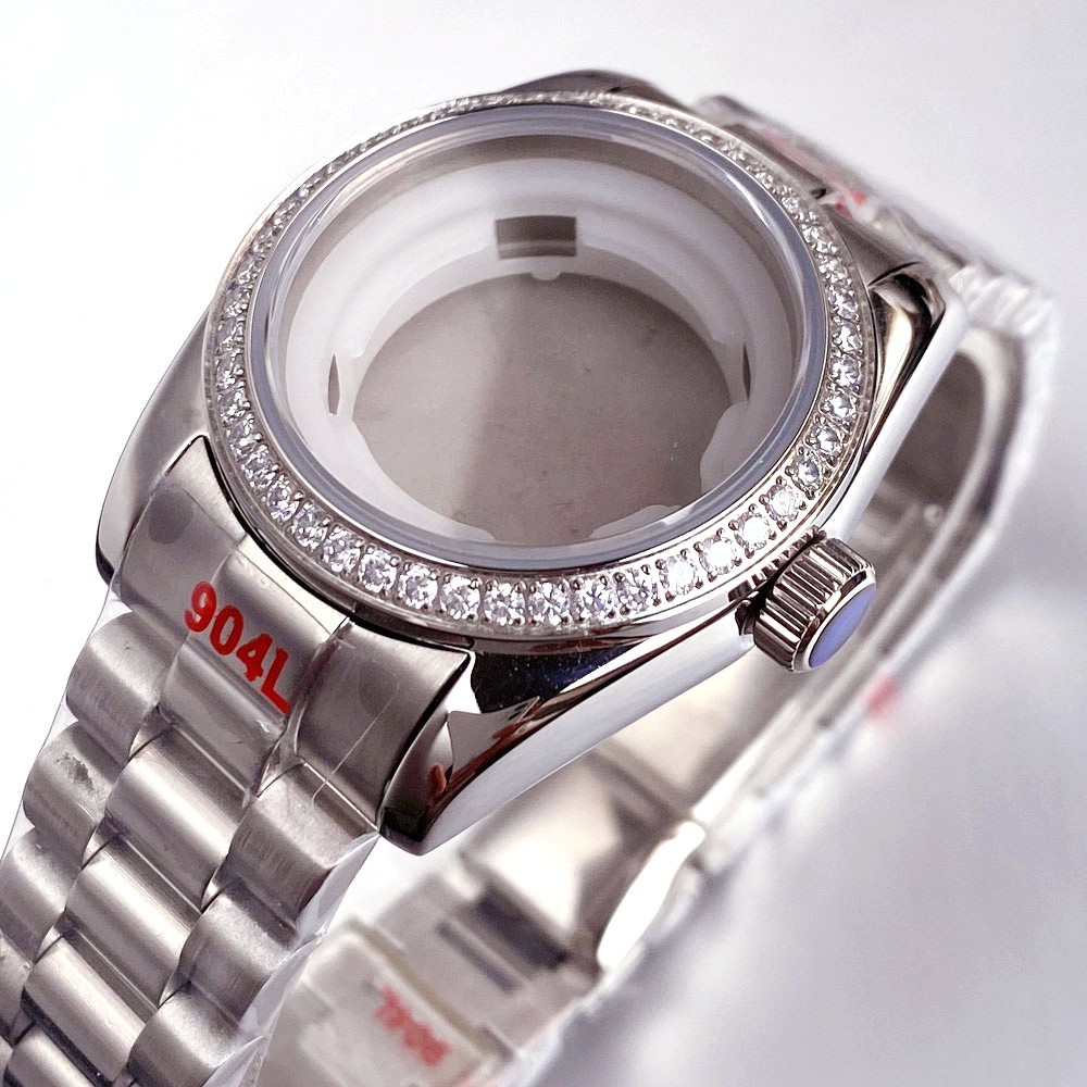 31mm NH05 Watch Case Diamond Belze Gold/Rose Gold two Tone Stainless Steel Strap
