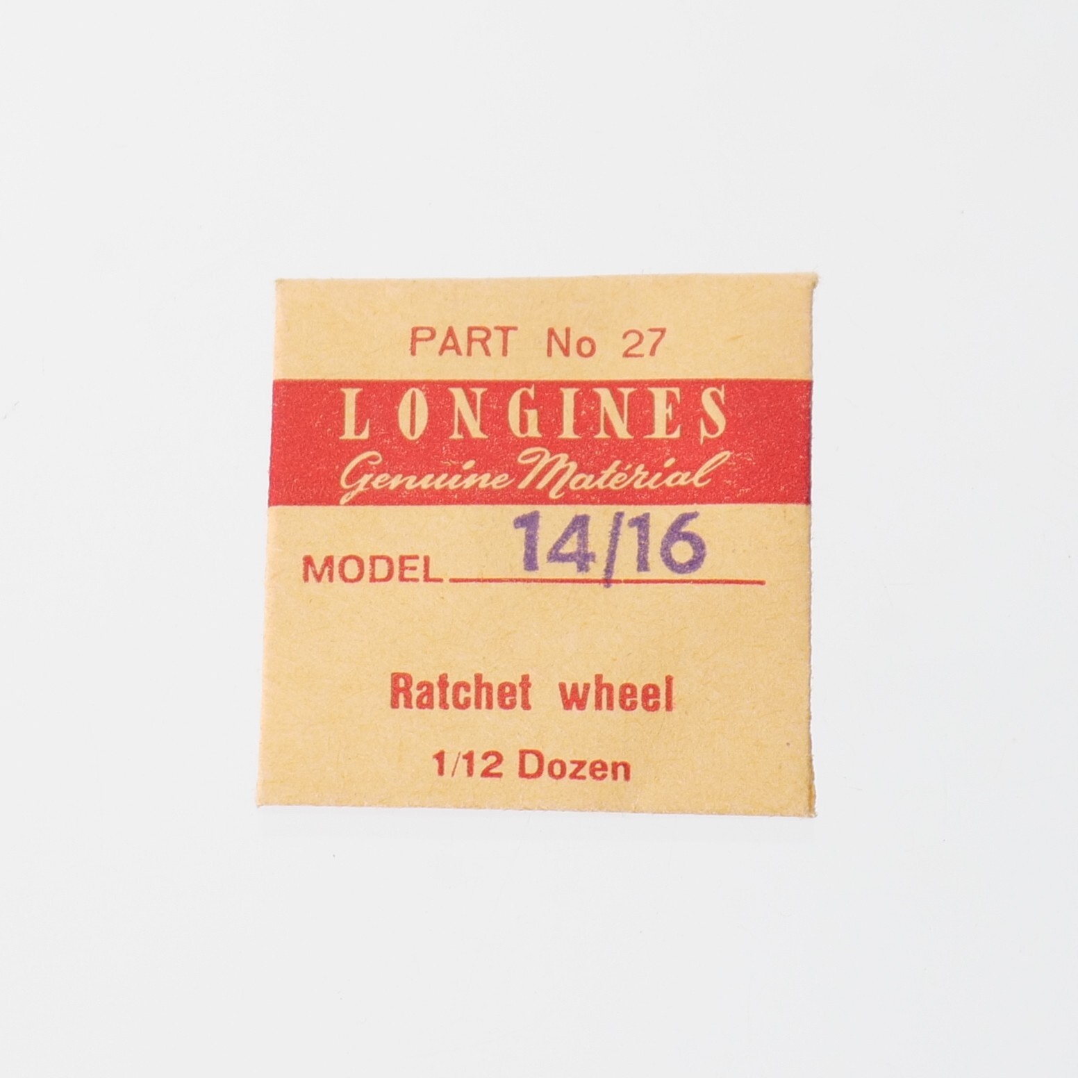 NOS Longines Cal 14.16 Ratchet Wheel Watch Part (1) New Old Stock (C14D21)