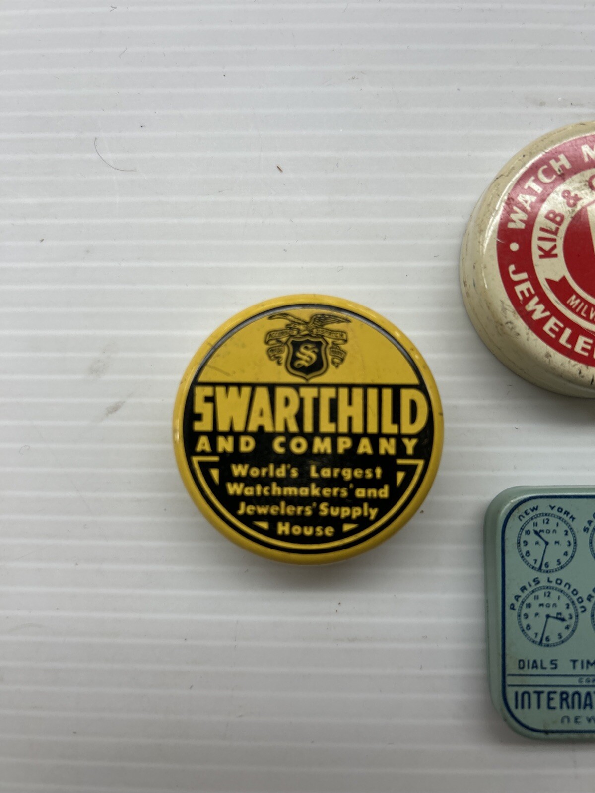 Vintage watch parts tins B