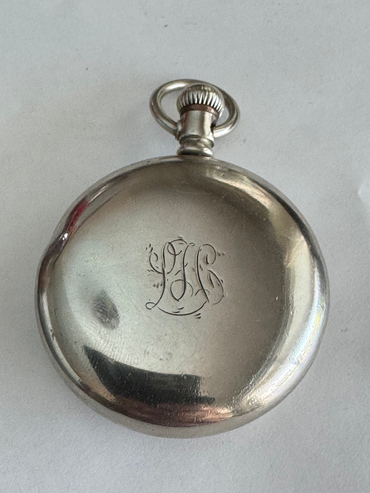 VINTAGE 18 SIZE DUEBER SILVERINE SWING OUT POCKET WATCH CASE LEVER SET ONLY