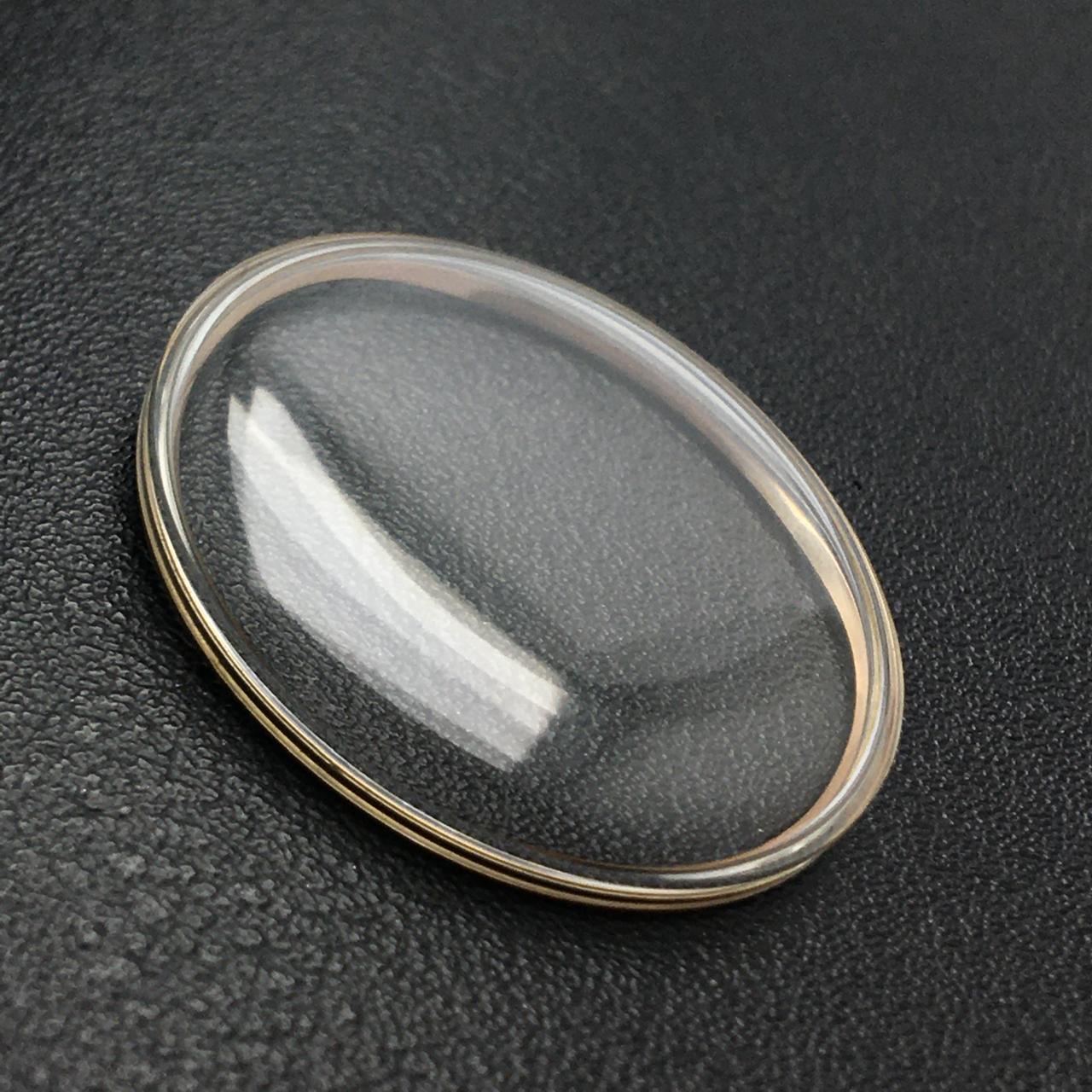 32 mm Omega Genuine Cryatal Watch Glass With Golden Ring