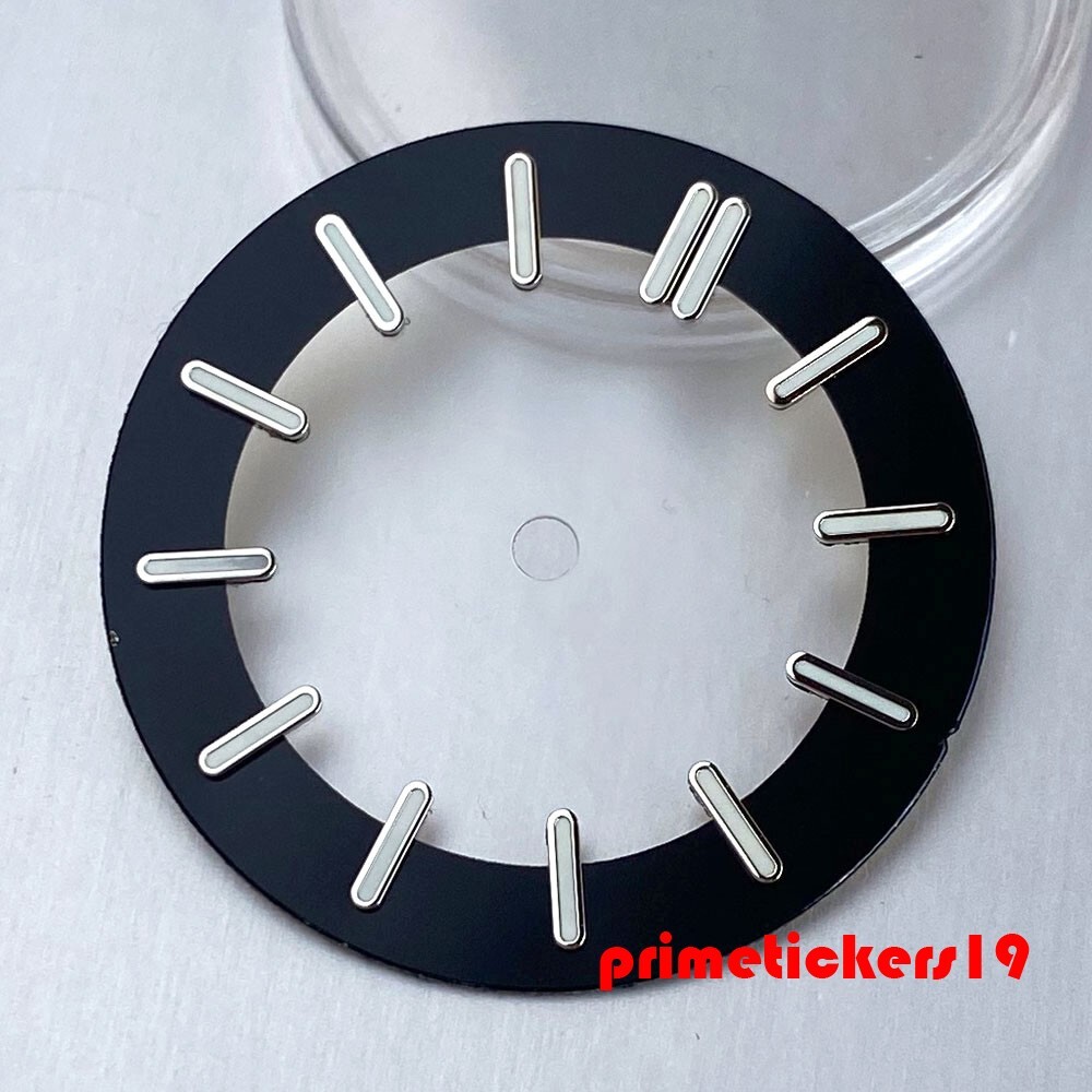 Fit NH70 NH72 NH35 Skeleton Hollow 29mm Watch Dial+Hands Black/White Face Parts