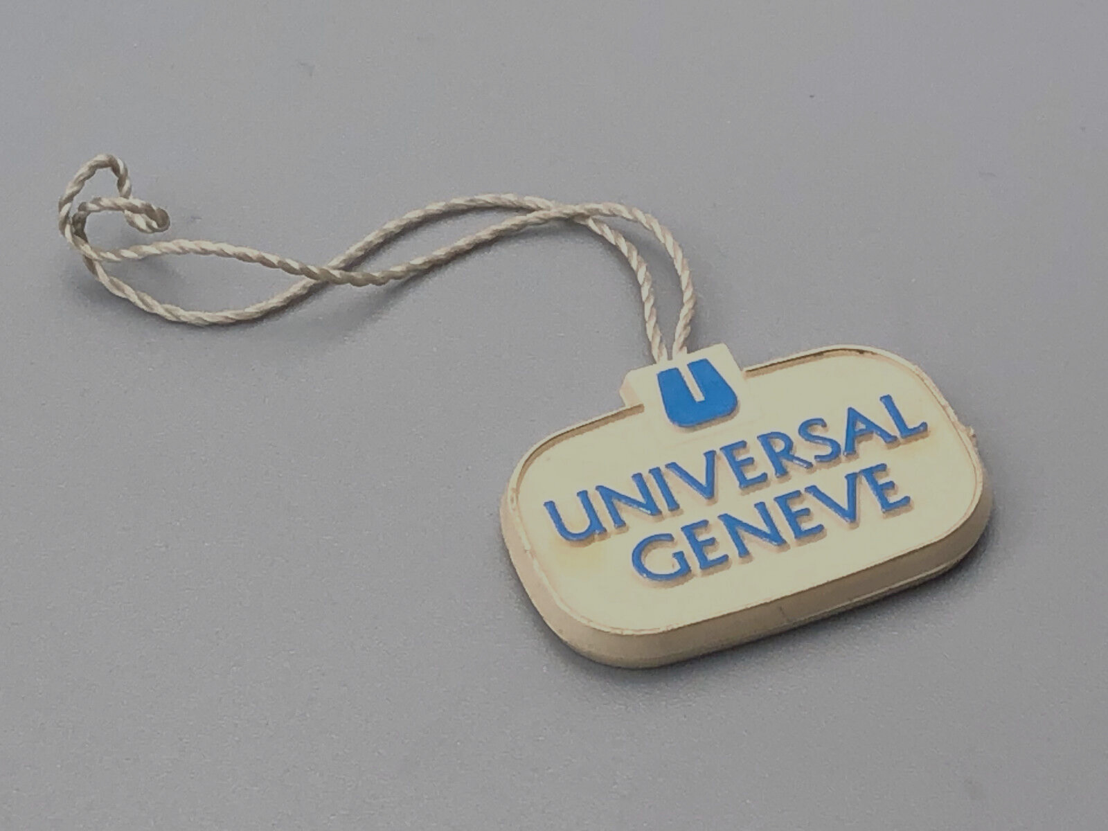 RARE VINTAGE 60s UNIVERSAL GENEVE WATCH CHRONOGRAPH HANGTAG TAG COMPAX DIVER