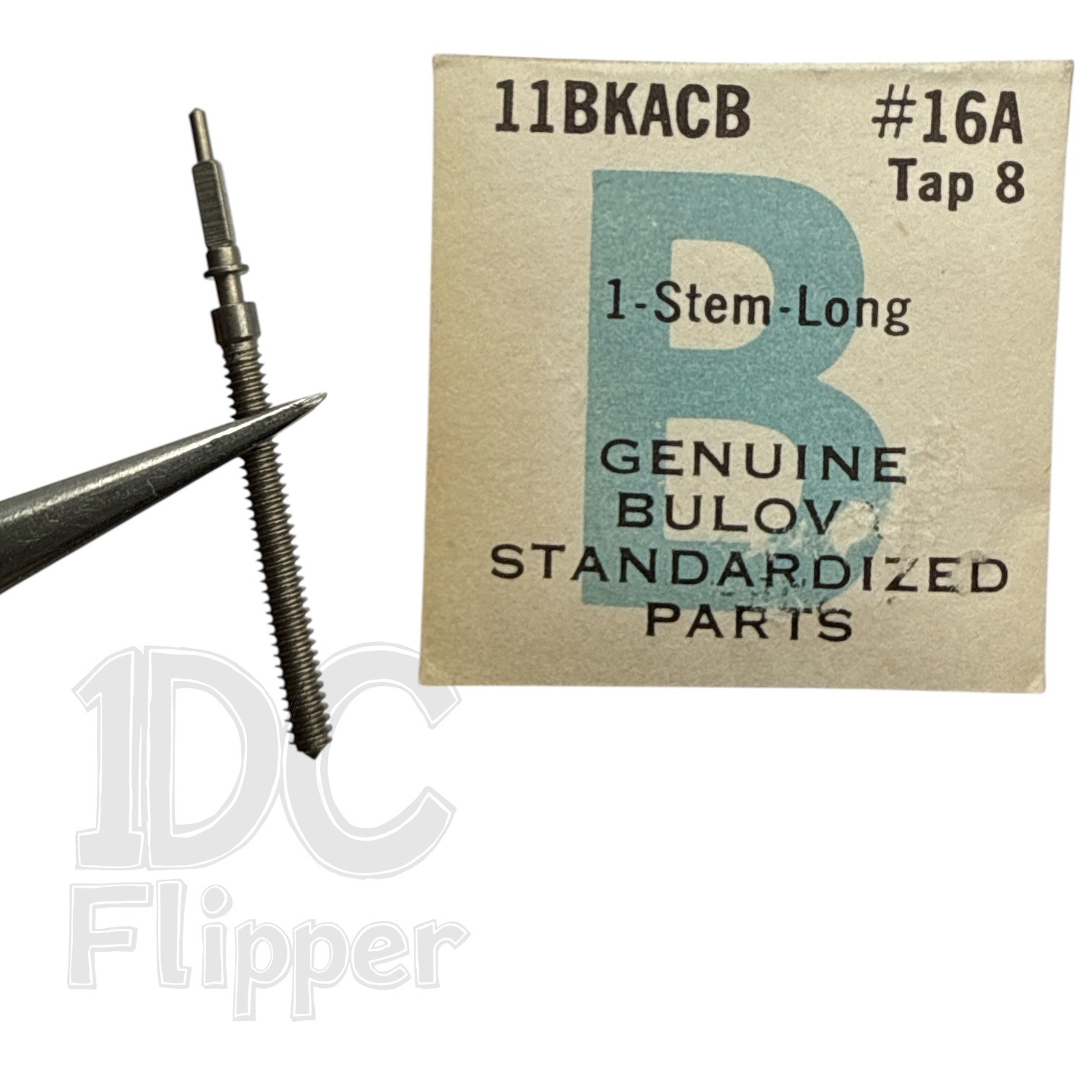 Bulova 11BKACB WINDING STEM x 1 AS 1908 Watch Material Part #16A Tap 8 VTG NOS