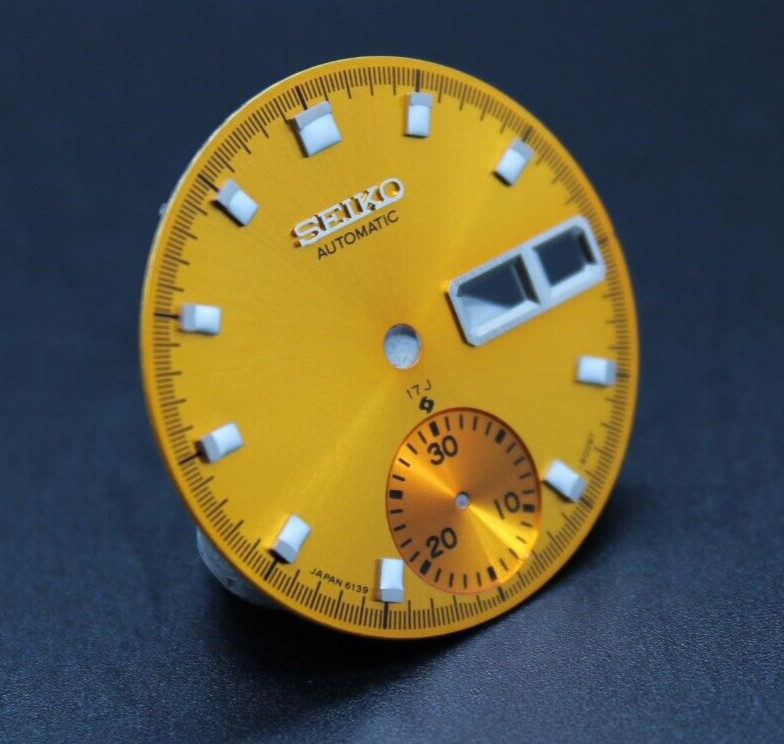 17J Yellow Dial for Vintage Seiko Chronograph 6139-6005 6139-6002 6139-6009