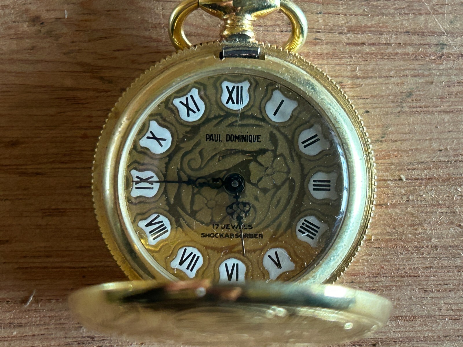 Paul Dominique Pocket Watch 17 Jewels Shock Absorber Kent France Parts Vintage