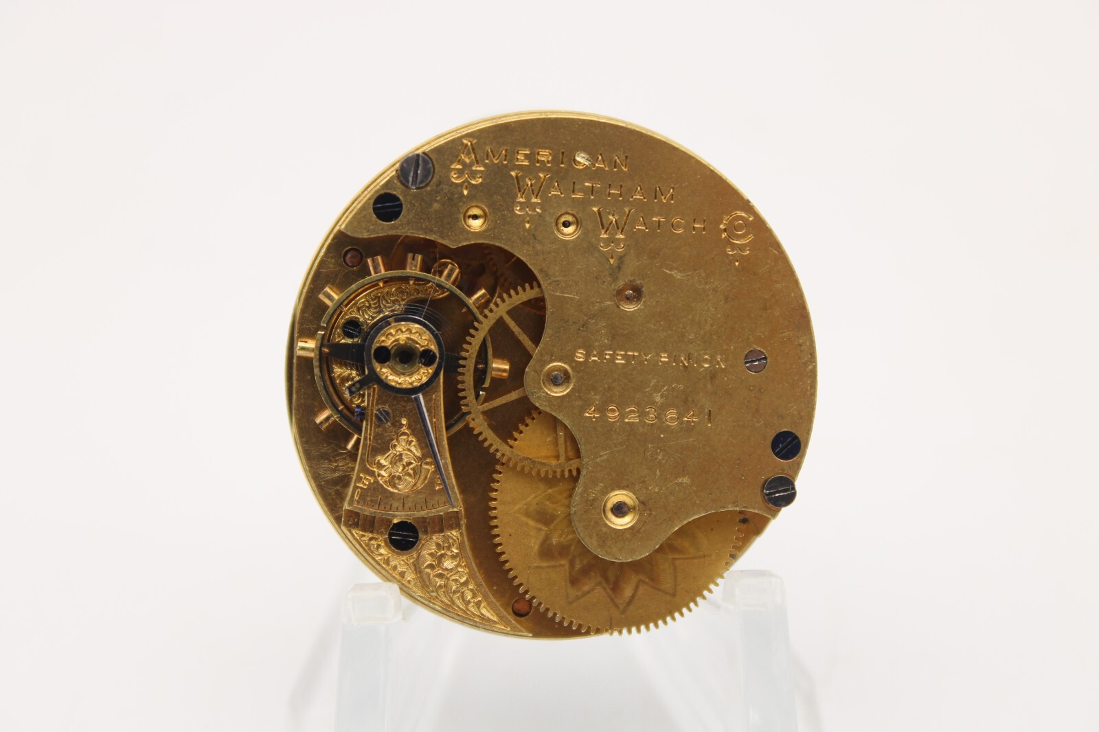1891 WALTHAM POCKET WATCH MOVEMENT 4923641 GRADE: J 6s 7j (SR)
