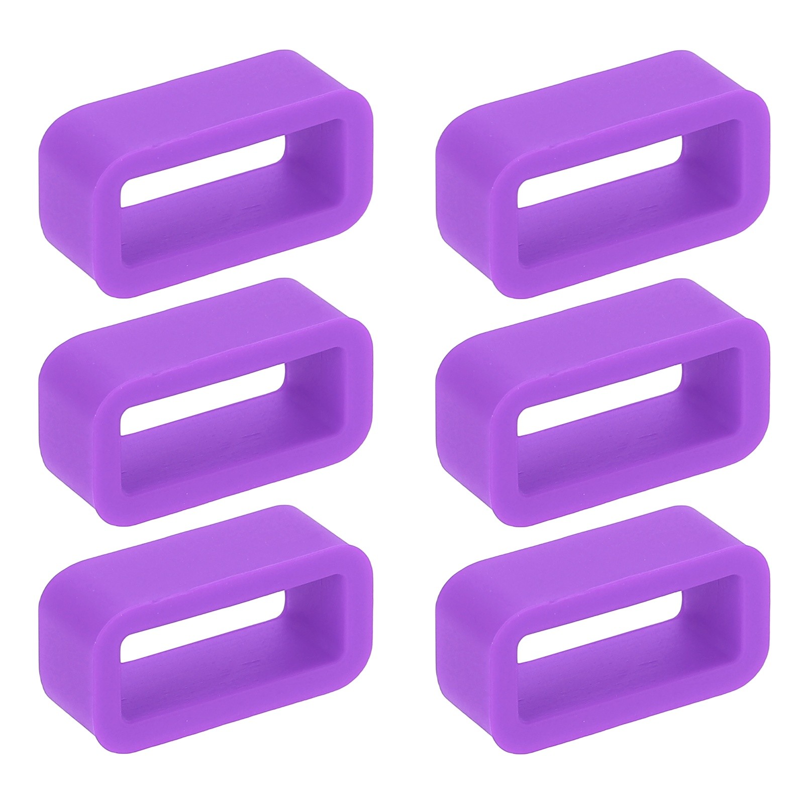 6pcs 12mm Purple Watch Band Loop Silicone Watch Strap Retainer Loop for Watch