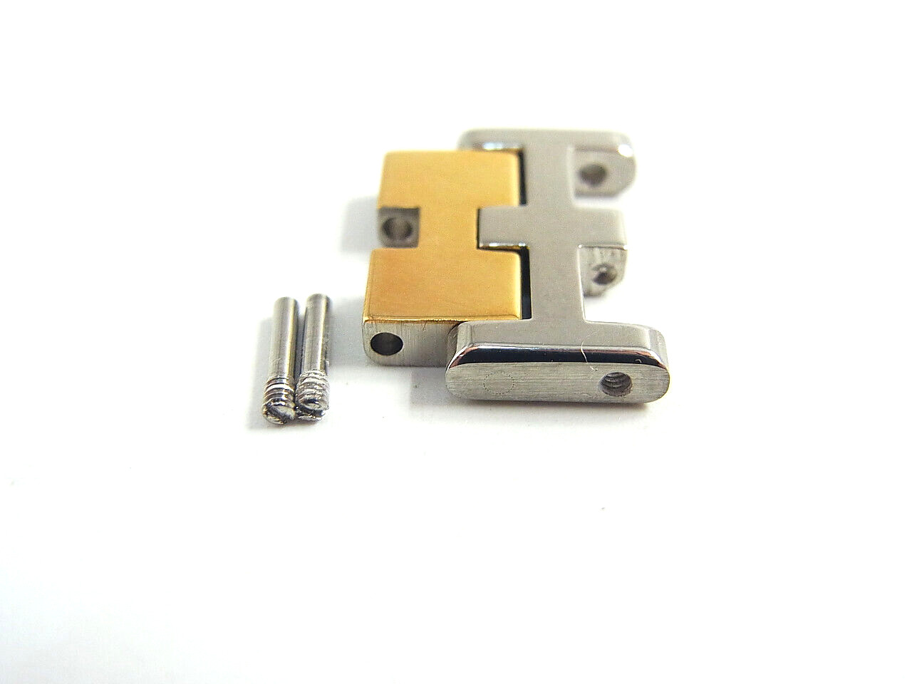 HERMES Carrick Watch Band Bracelet Genuine 17mm Link Gold Plated x St.Stell EX
