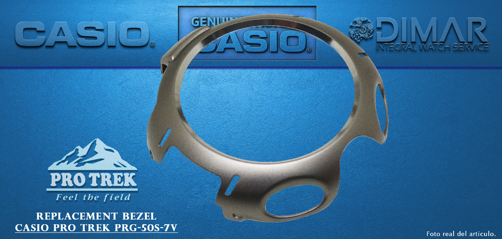 Replacement Vintage Original Bezel. Casio Pro Trek PRG-50S-7V.