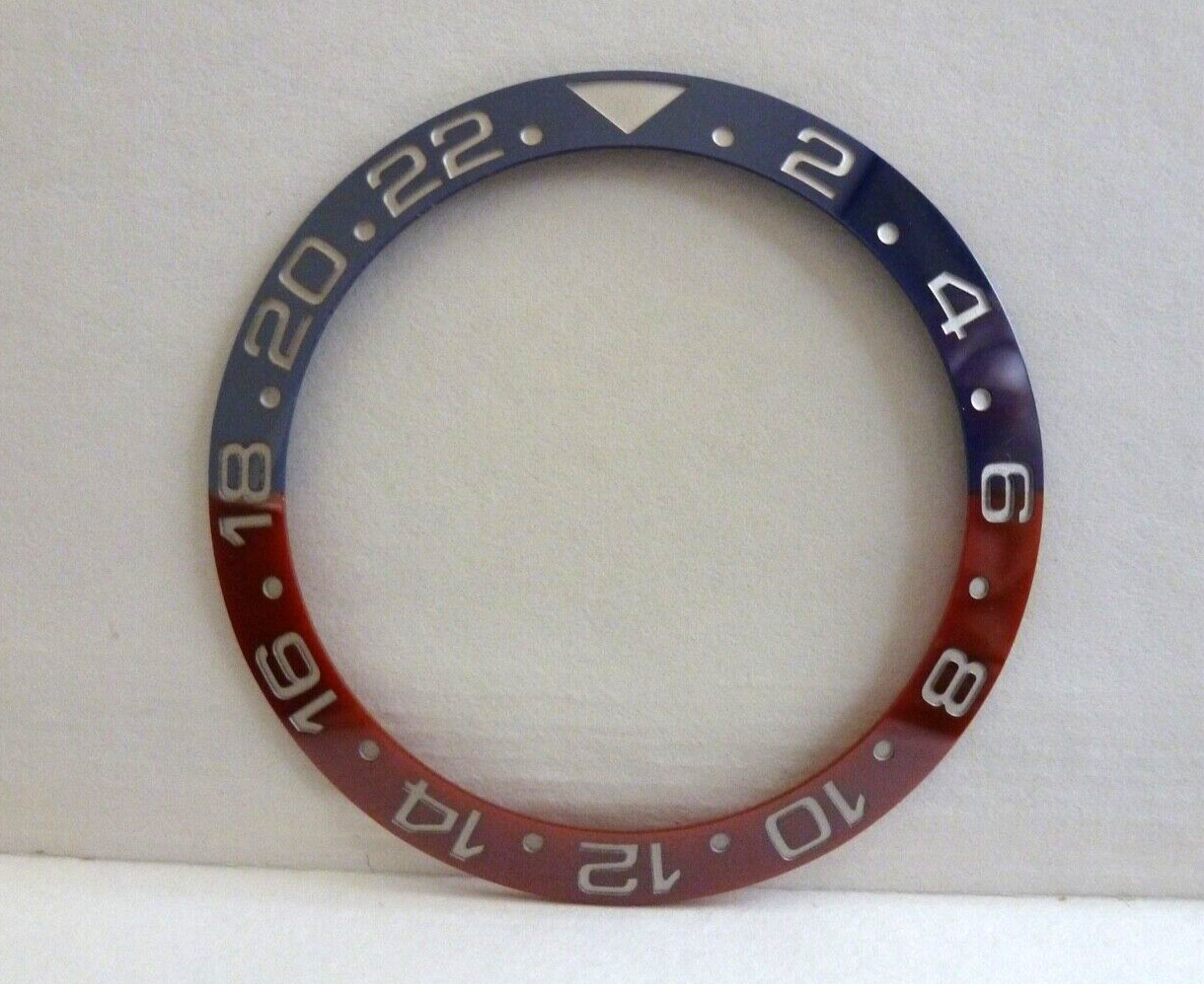 ceramic Bezel Insert Fits Rolex GMT Master II Pepsi 116710 126710 Custom Made