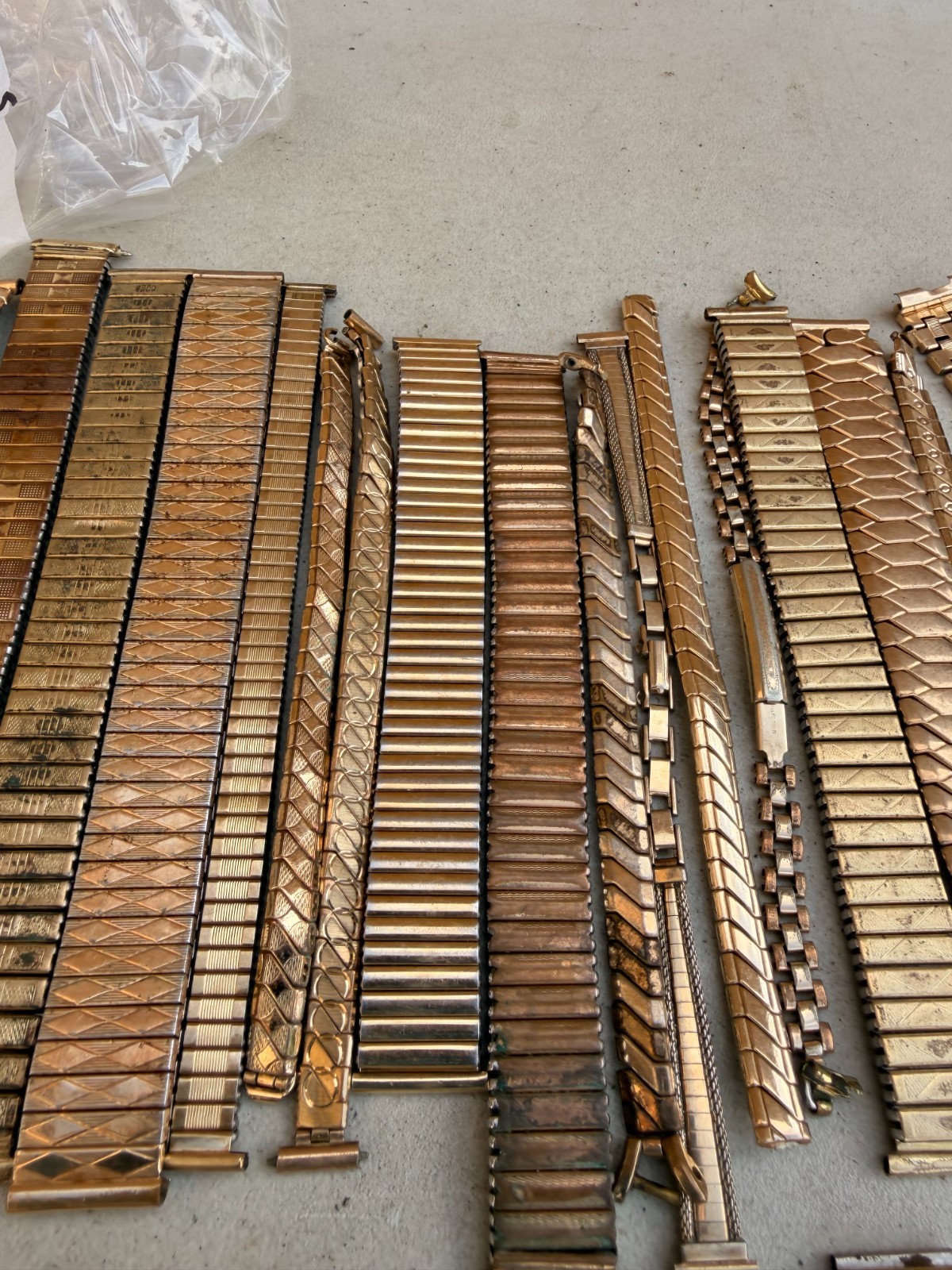 Vintage 9 ct rolled gold filled watch straps job lot scrap gold recovery 3