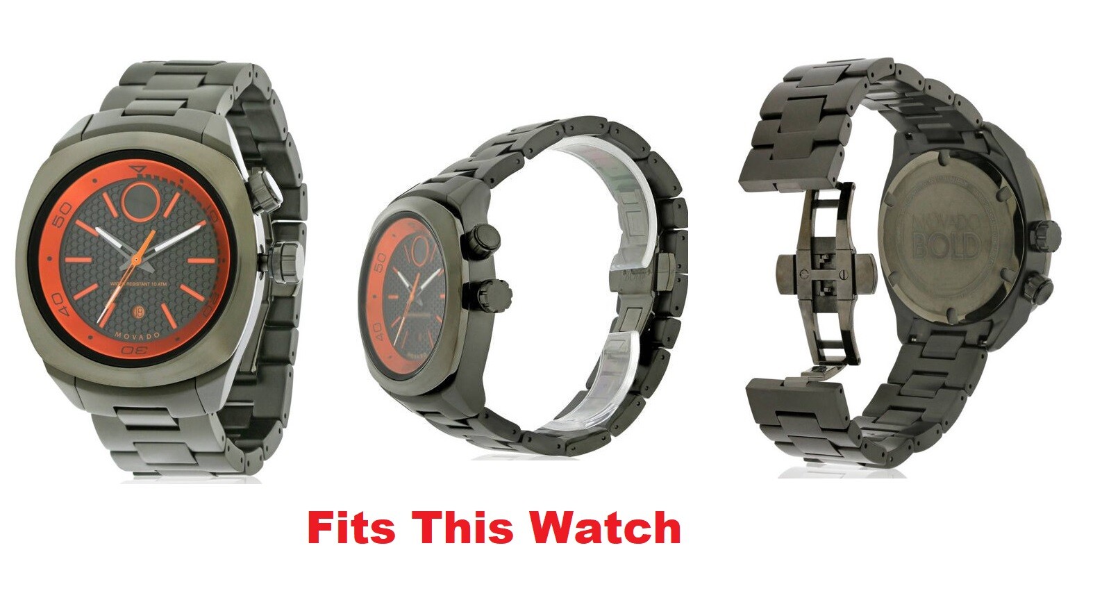 Movado Bold Gunmetal Ion-Plated Watch Sizing Link 3600213