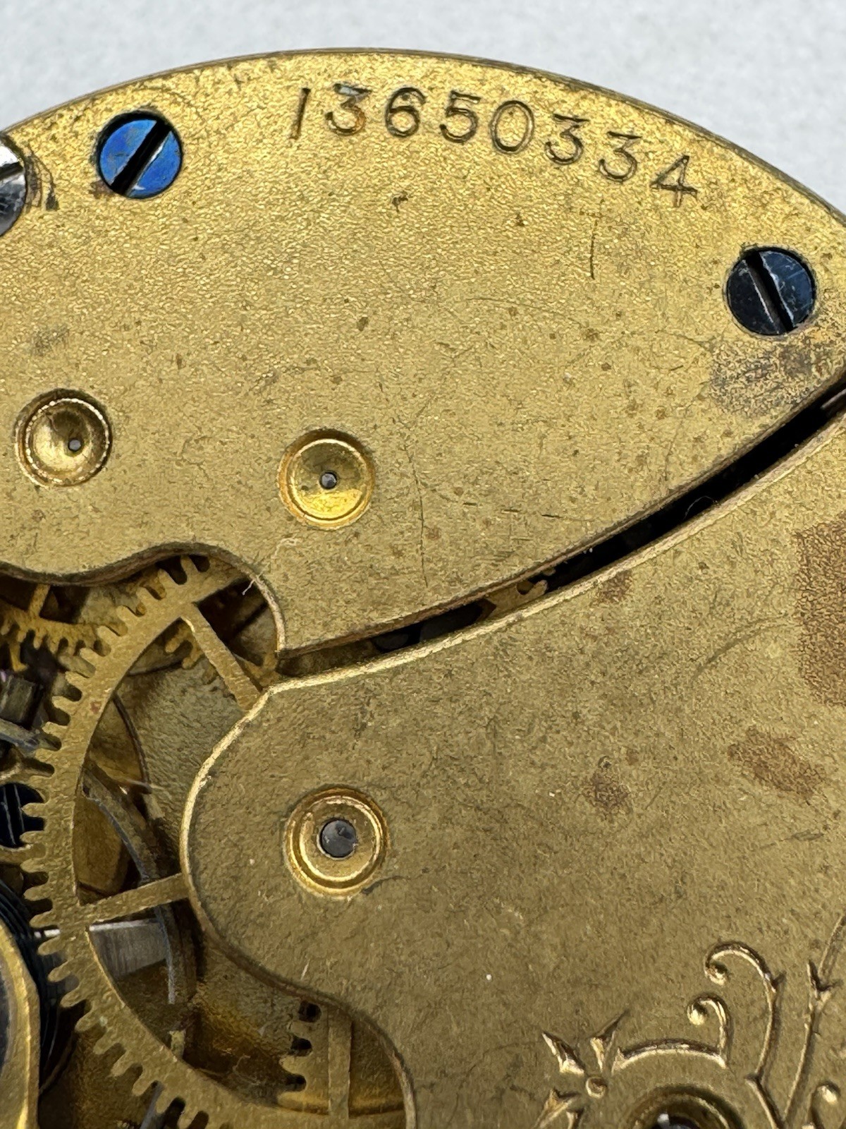 Vintage Waltham 0s 7J Model 1891 Pocket Watch Movement For Parts Or Repair