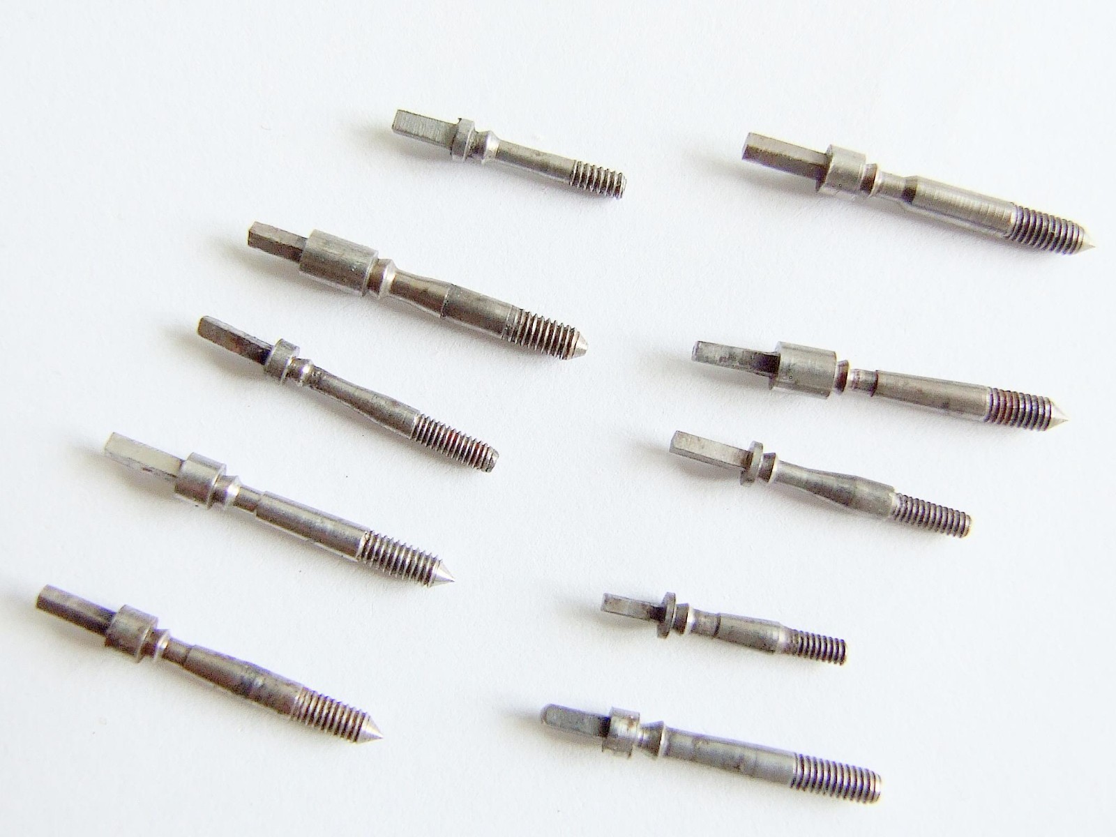 Lot of 10 American Waltham, Elgin pocket watch stems.