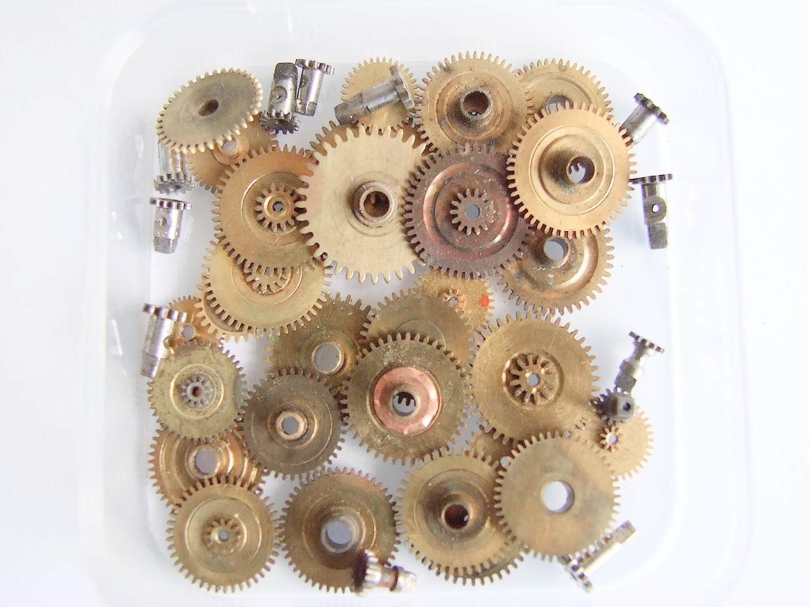 Antique English fusee pocket watch hour, minute wheels and canon pinions