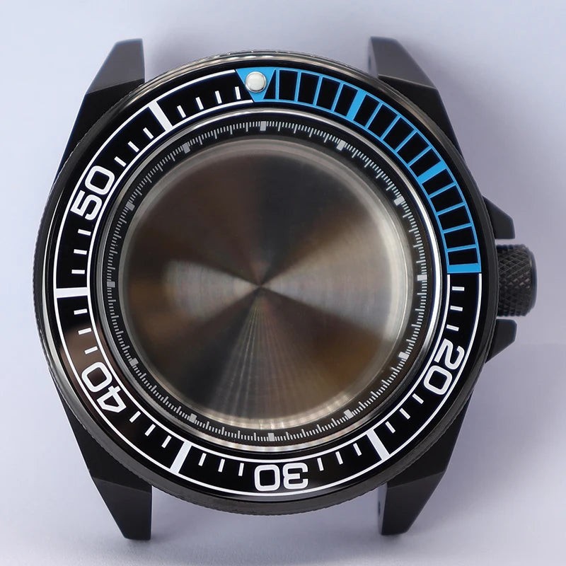 43mm Watch Case Ceramic Bezel For NH35 NH36 NH34 NH38 4R36 Modified King Samurai