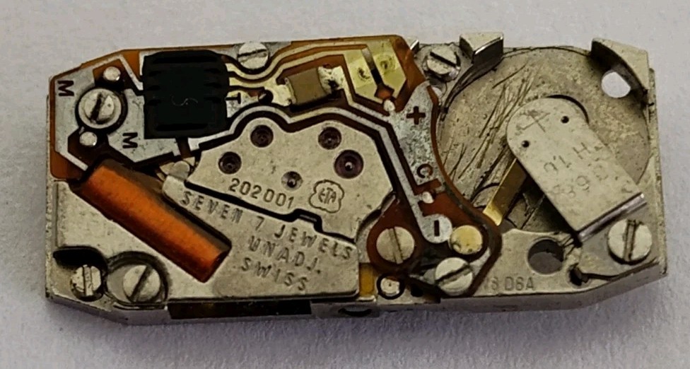Eta 202.001 Swiss 7J Quartz Movement For Parts Repair
