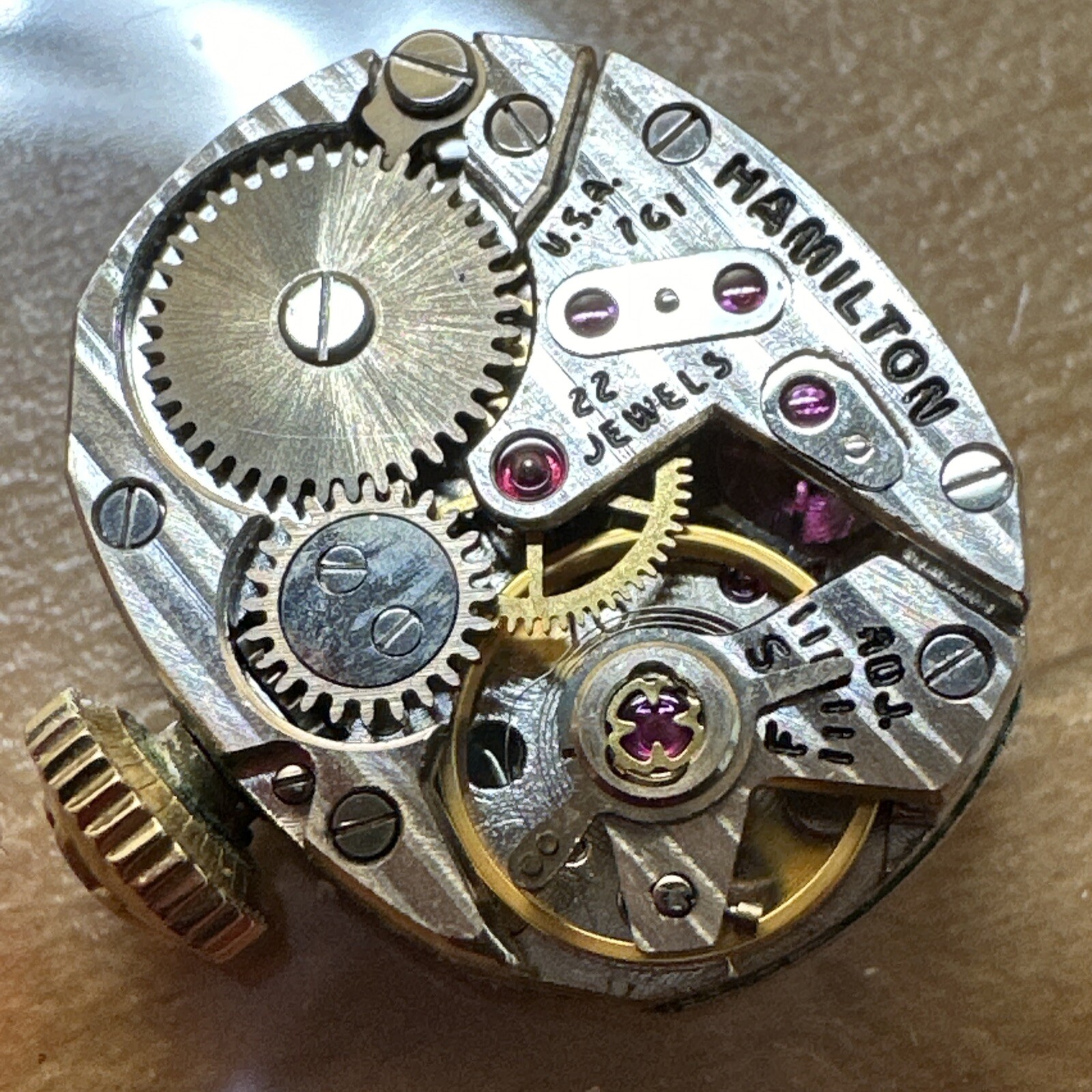 Hamilton Dial W/Movment 22J Ref 761 As Is H92