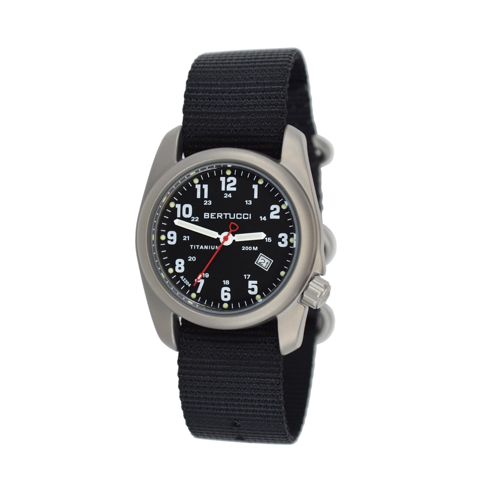 BERTUCCI® 40 mm Titanium Field Watch – A-2T Original Classic™ – Black