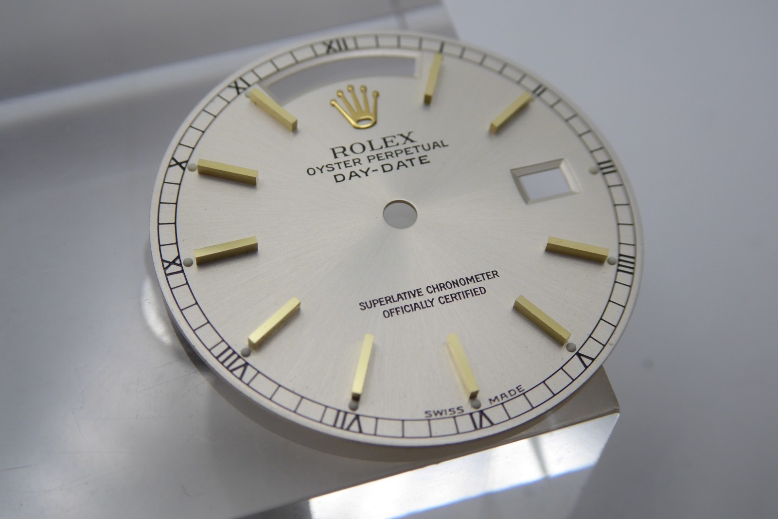 Rolex Day-date silver index gold dial 18238