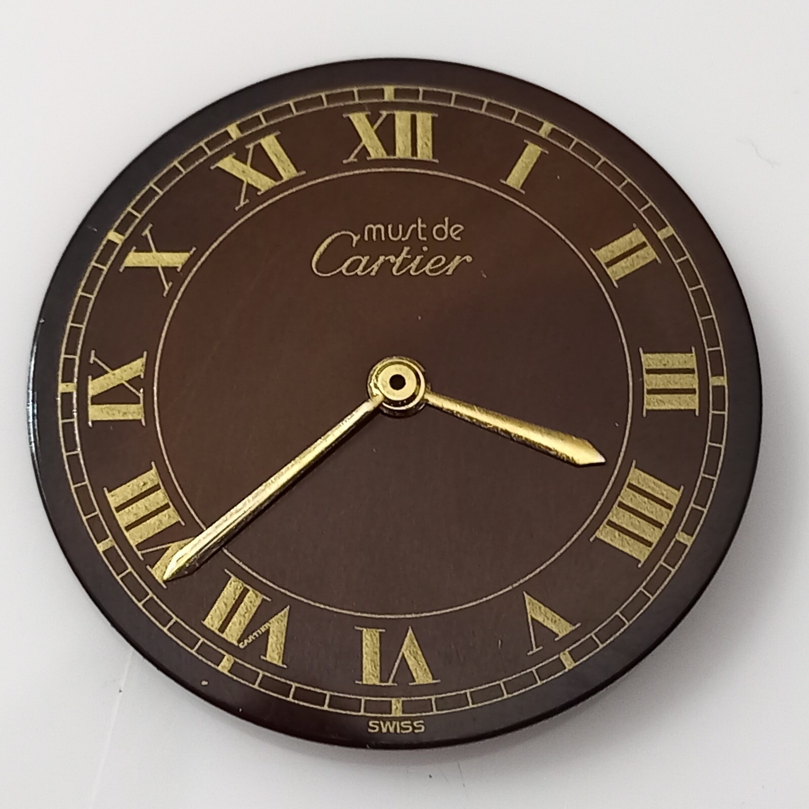 CARTIER MUST VENDOME VERMEIL RONDE QUARTZ 30MM WITH WOOD DIAL (Without Movement)