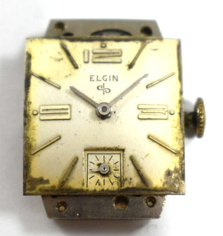 Vintage Elgin Manual Wind 17J 623 Wrist Watch Movement lot.a2