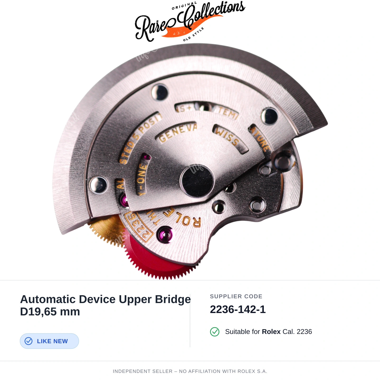 Automatic Device Upper Bridge D19,65 mm for Rolex (cod. 2236-142-1) — Excellent