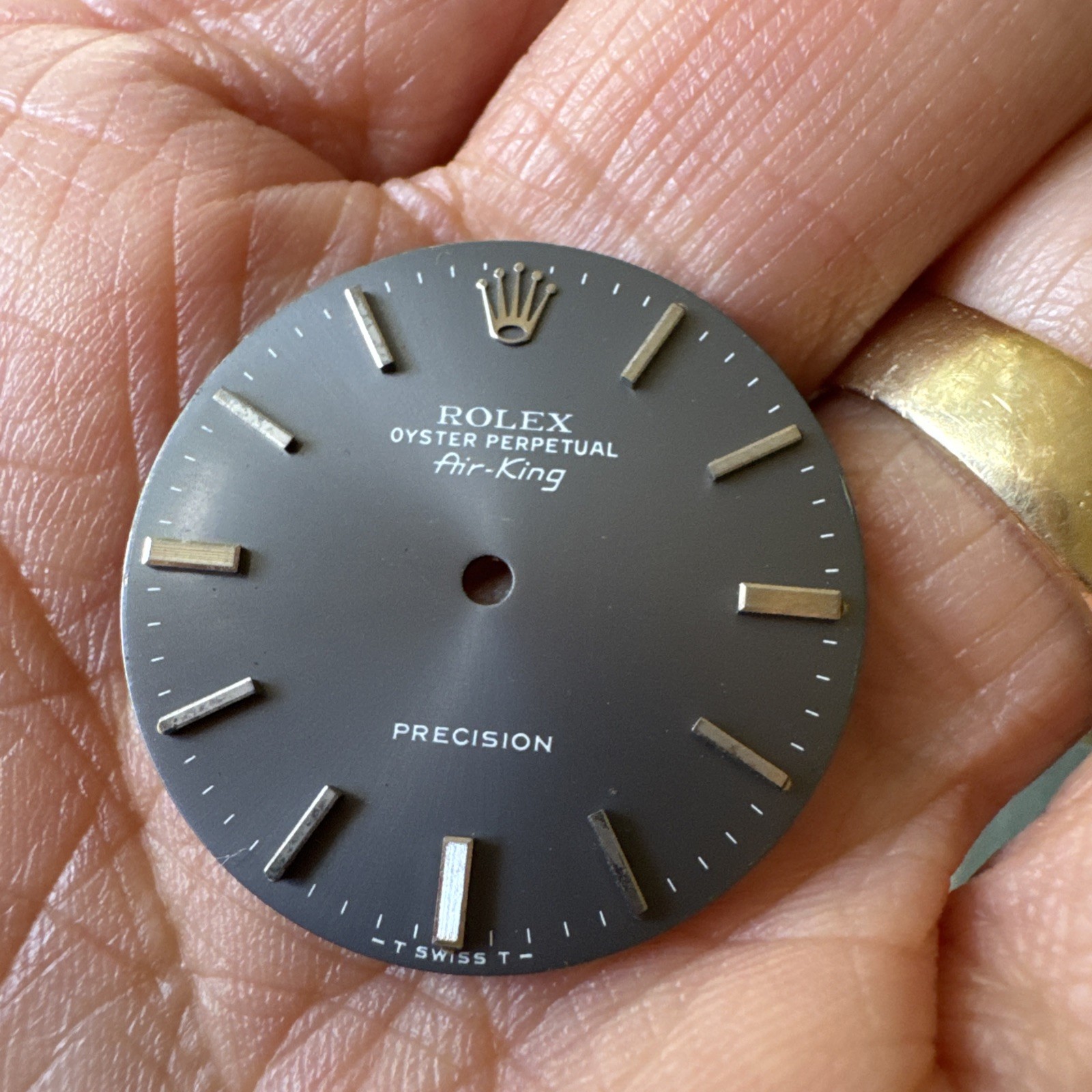 Vintage Rare Rolex Oyster Air King London Sky Grey Dial