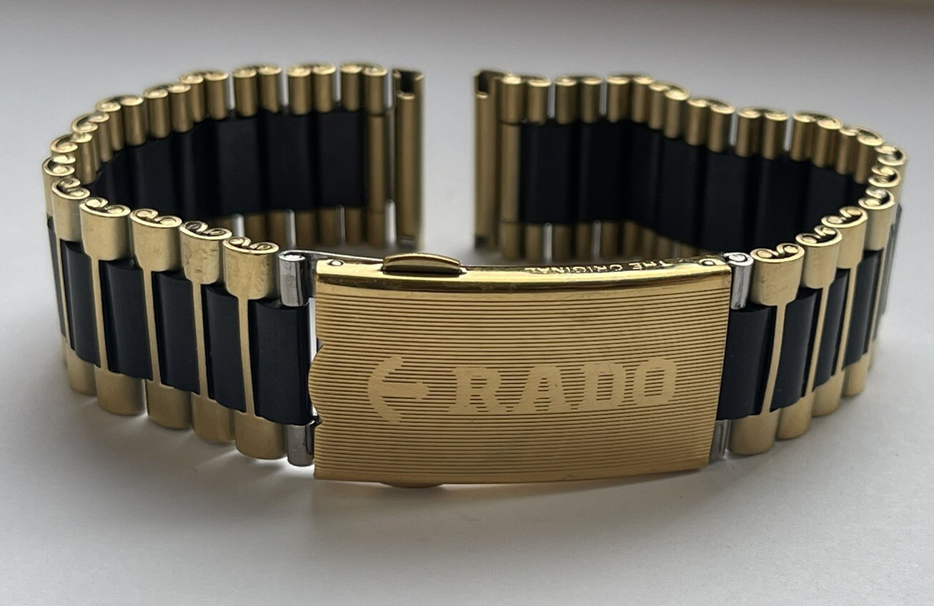 Diastar 18mm watch bracelet For RADO watch strap 2-Tone back/Gold colour