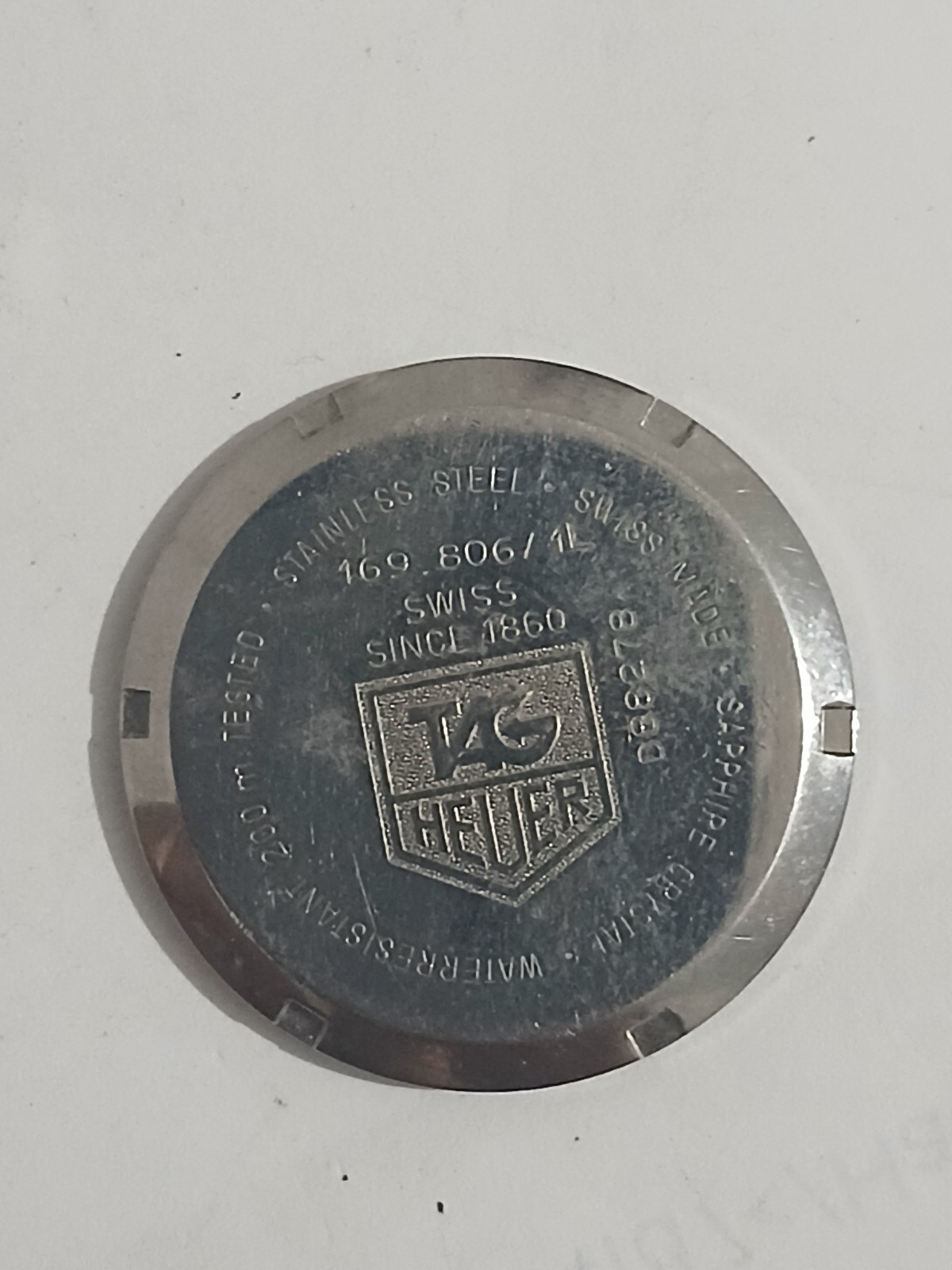 Tag Heuer Fondello Tag Heuer 169.806 /1L Tag Heuer Case Back