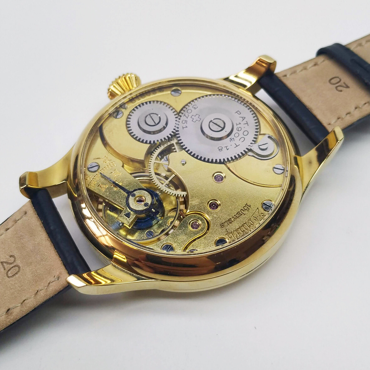 47mm watch case. DIY watch making. Stainless steel. PVD Yellow color.