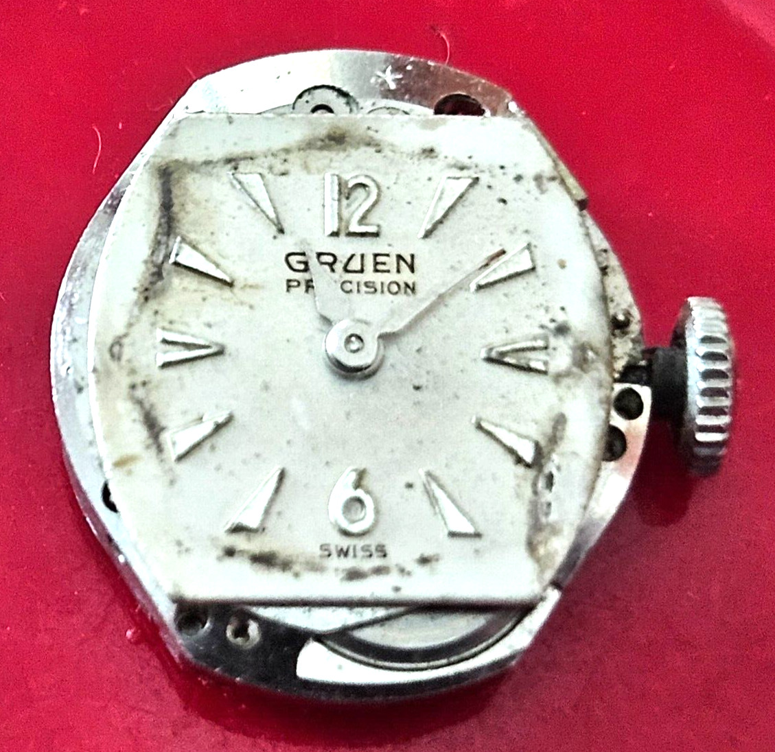 VINTAGE~GRUEN 215~17J SWISS WATCH MOVEMENT