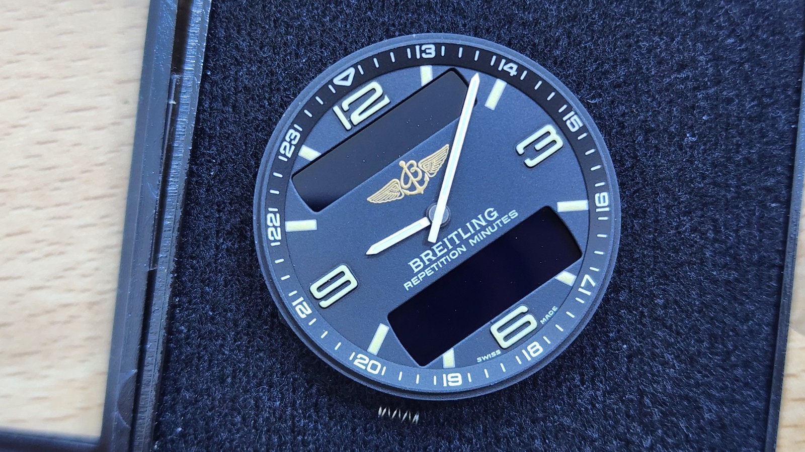 Breitling Aerospace E10.391 Digital Watch Movement With Black Dial