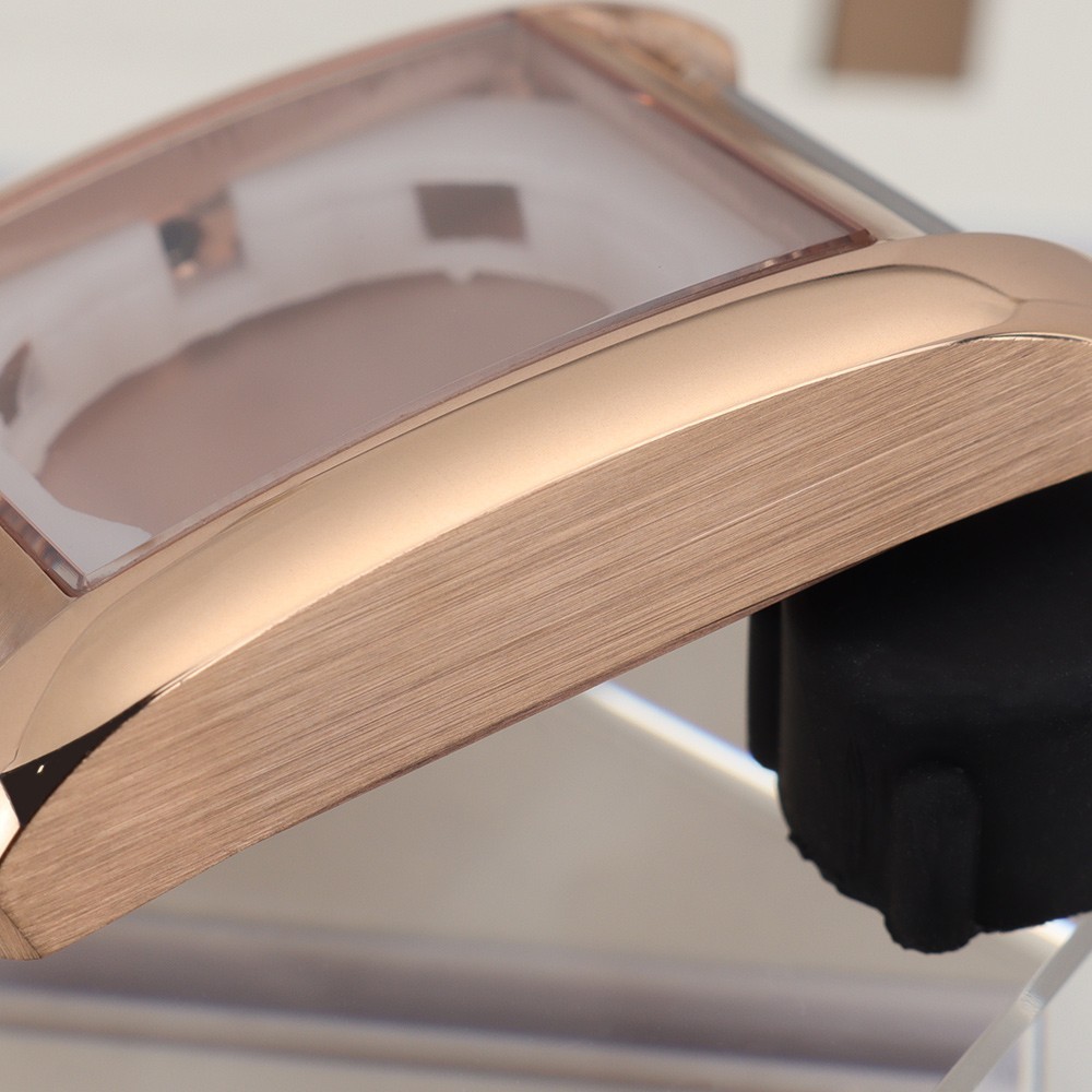 34.6mm Steel Rose Gold Watch Case+Dial+Hands Modify Tank For Miyota2115 Movement
