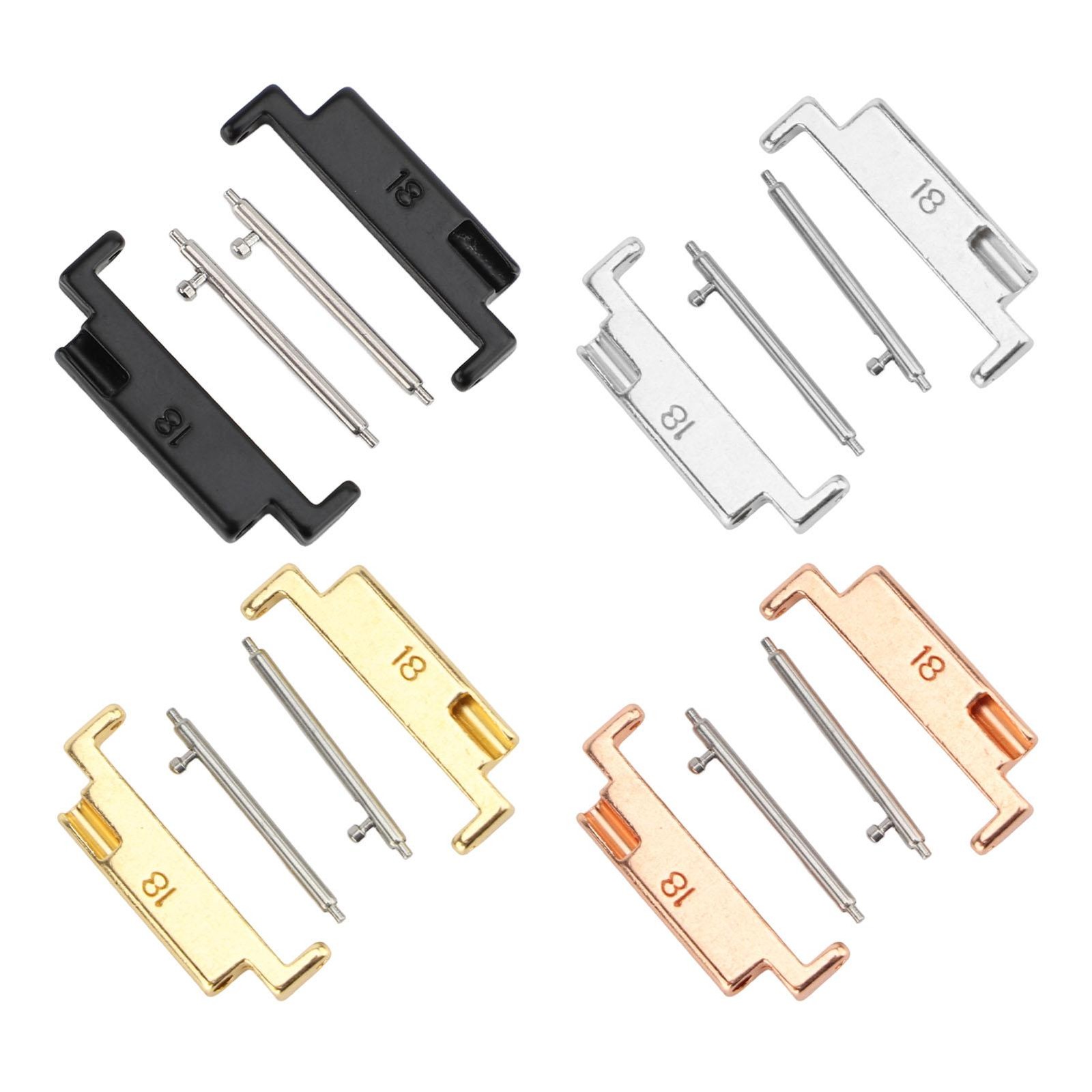 Metal Watch Band Connection Adapter 1 Pair Easy Install Replacement for 18-22mm