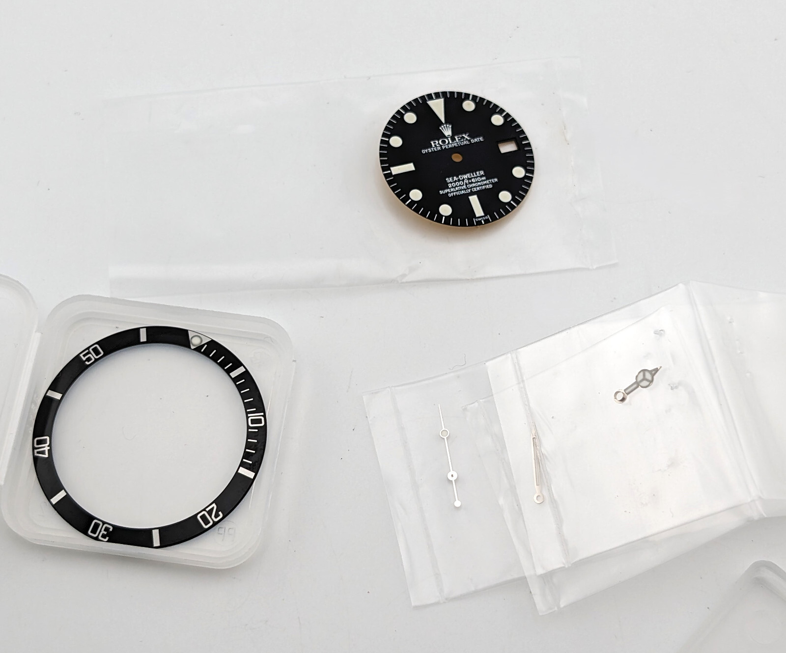 Genuine Rolex 1665 SeaDweller Vintage Dial Hands Bezel set All RSC Service parts