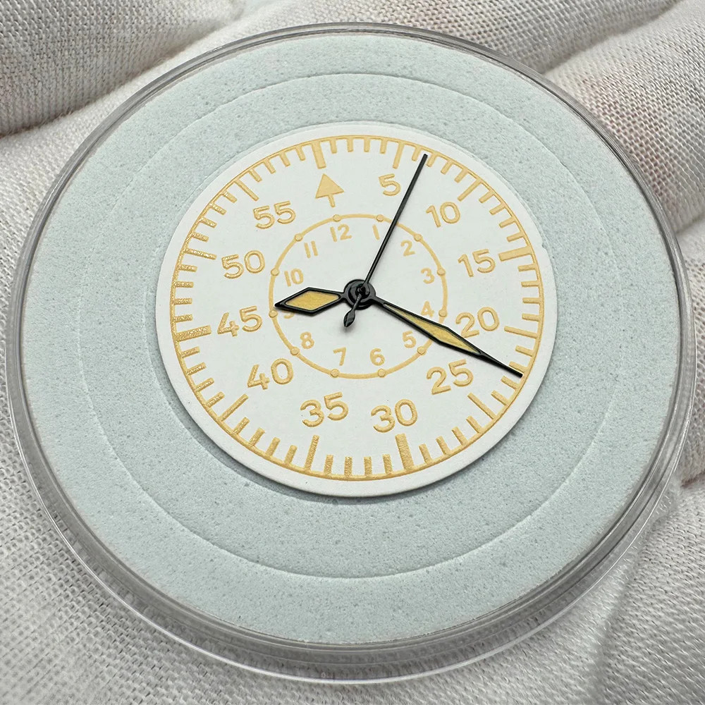 28.5mm Watch Dial+Hands Green Luminous Pilot Face For NH35 NH36 Movement