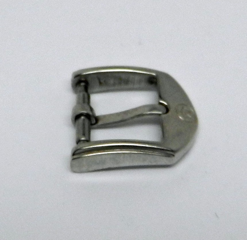 Original Swiss Movado 12mm Stainless Steel Silver Tone Watch Buckle With M Logo