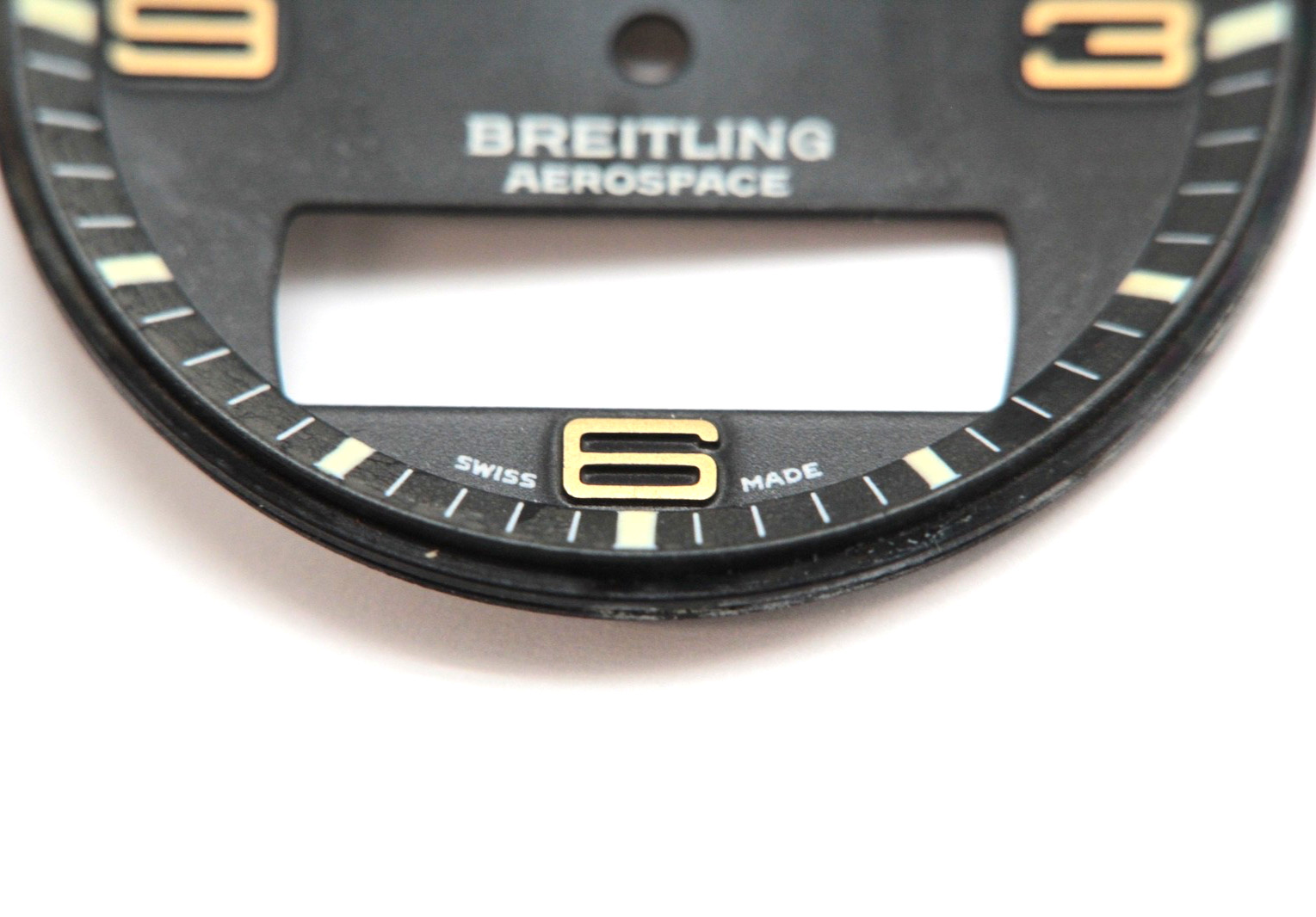 GENUINE BREITLING AEROSPACE Watch Dial Charcoal Black 32.5mm Diameter “B164”
