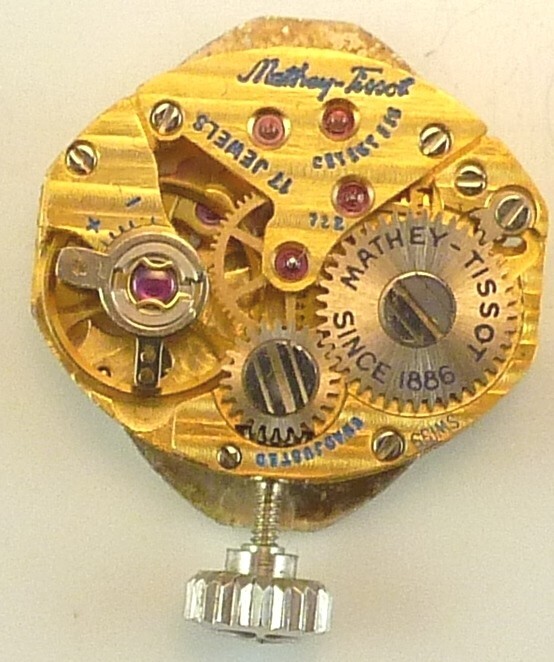 Mathey Tissot 722 Mechanical Wristwatch Movement – Parts / Repair
