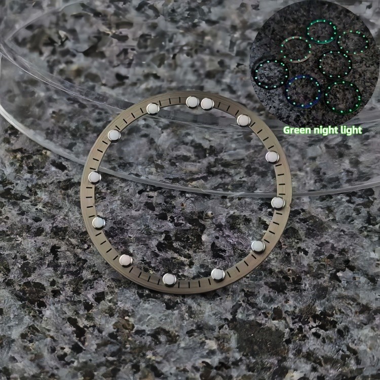 NH70 Dial 28.5mm Skeletonized Dial Green Lume Fit NH70/NH71/NH72 Movement