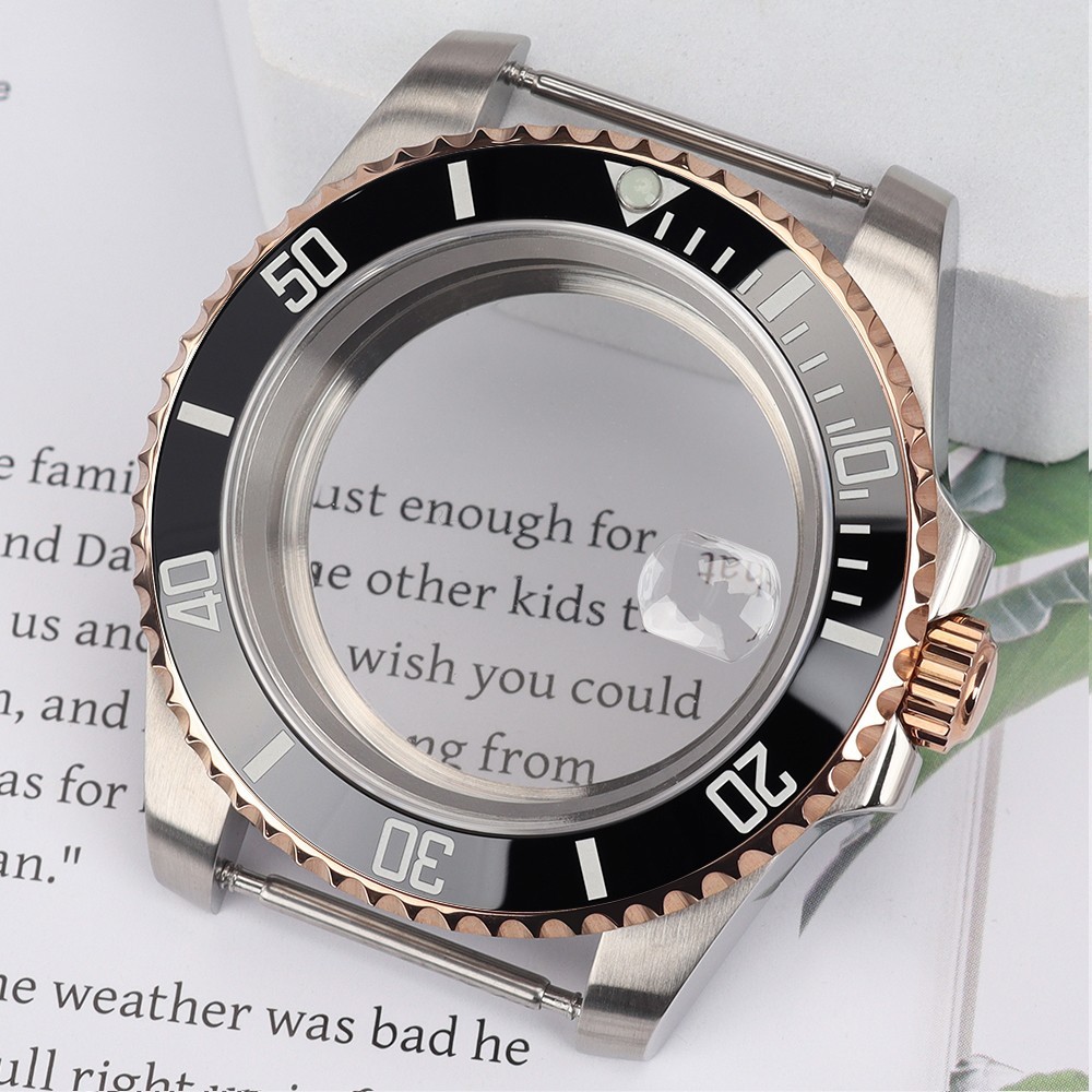 40mm Retro Pilot Watch Case SUB Bezel Sapphire For Seiko NH35 ETA 2824 Movement