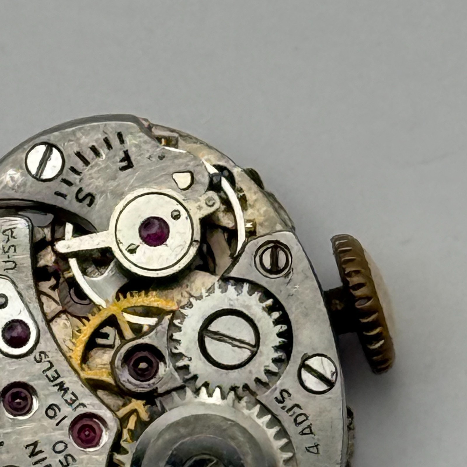 Lady Elgin 650 Watch Movement 19 Jewels U.S.A. Manual Wind Parts Repair 12.7mm