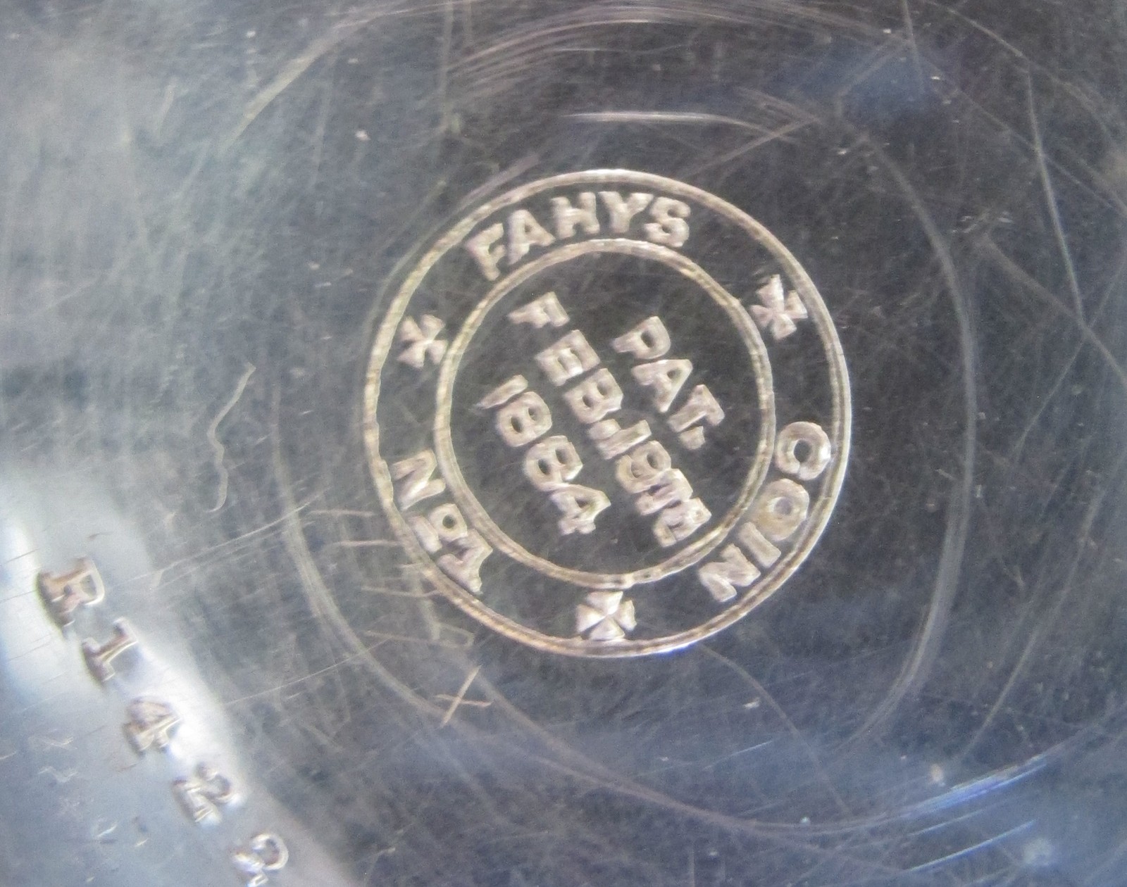 Size 18 COIN SILVER PocketWatch CASE Only – FAHYS Open Face with Bevel Crystal