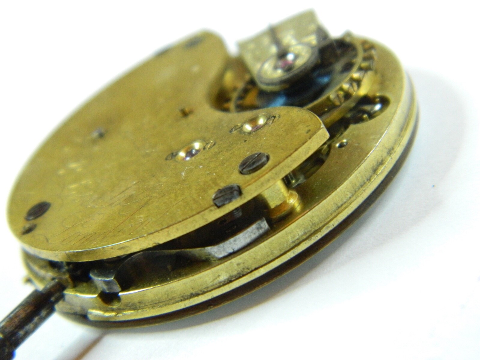 VINTAGE 36mm JR LOSADA ENGLISH LONDON POCKET WATCH MOVEMENT – REPAIR