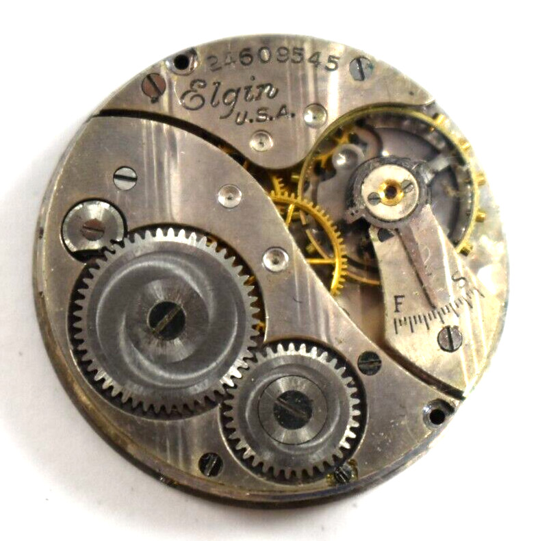 Vintage Elgin Manual Wind 431 6/s 7J Watch Movement lot.a2