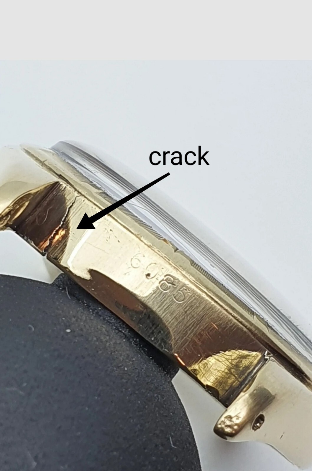 Rolex 6085 Bubbleback Case – Solid Gold 12g – 34mm – Year 1962 – Parts