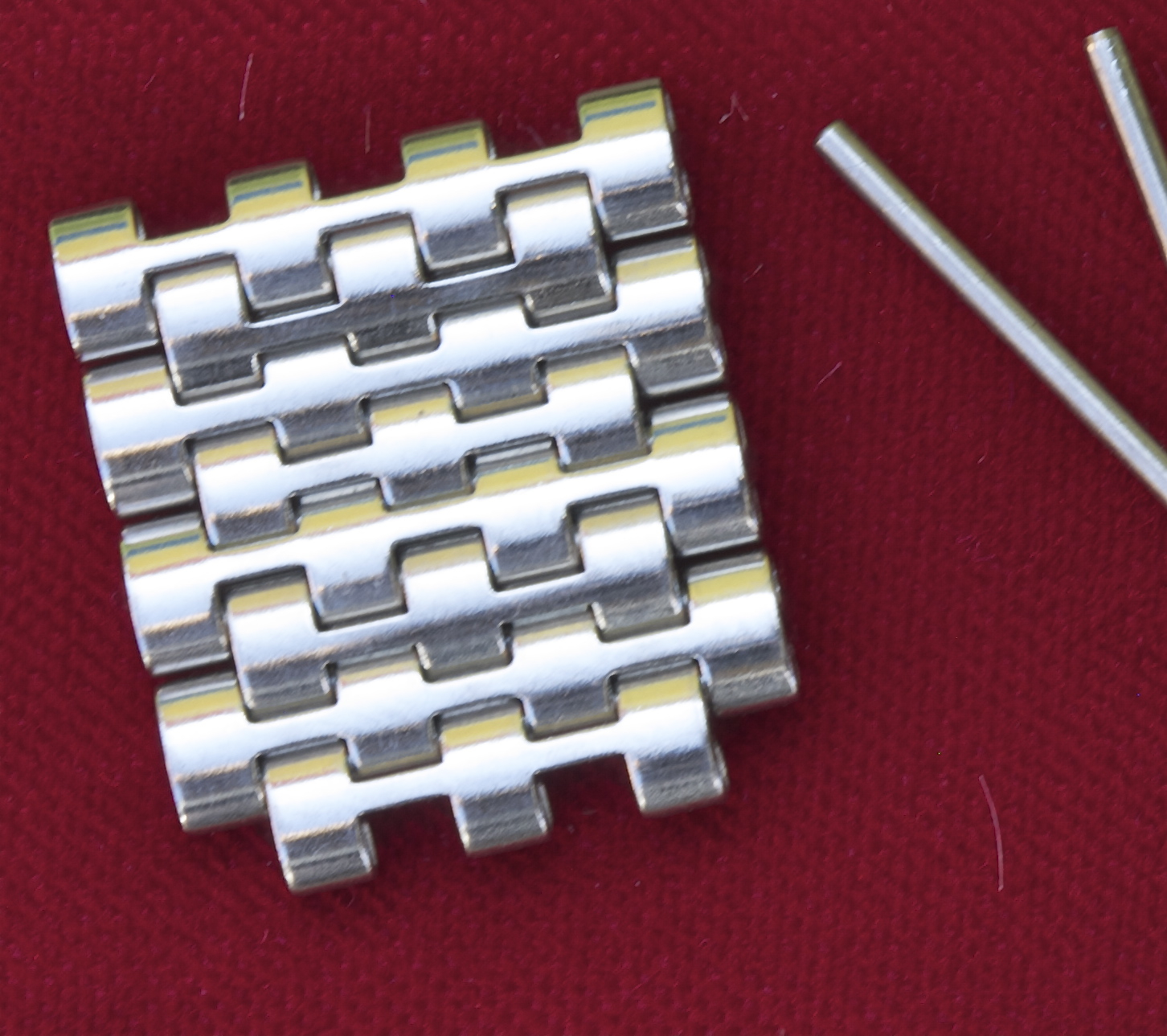 Vintage NSA watch bracelet beads 4 links smooth polished finish NOS 7 sets sold